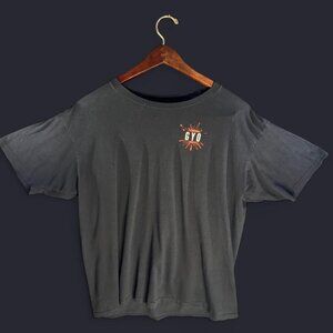 Men's Black and Navy T-shirt